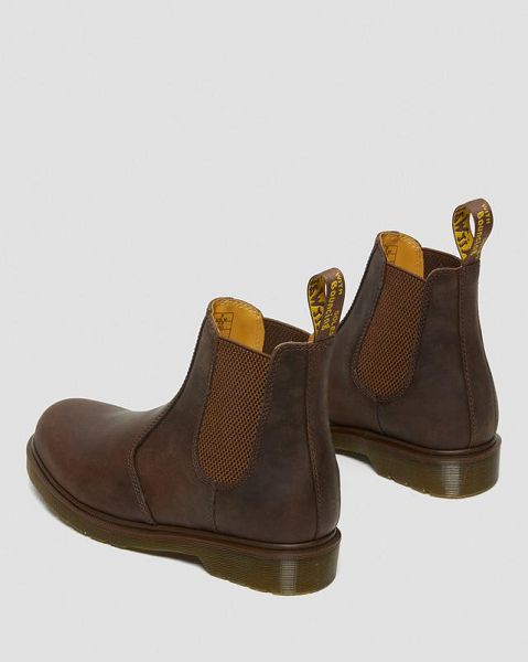 Dr Martens 2976 Crazy Horse Leather Men Chelsea Boots Brown | USA-83964