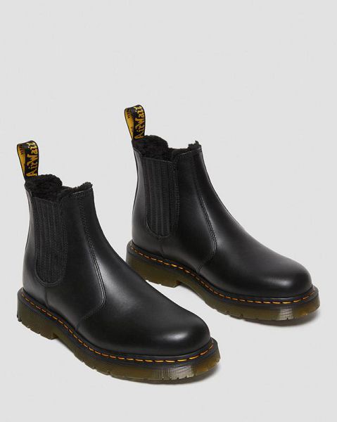 Dr Martens 2976 DM's Wintergrip Leather Men Chelsea Boots Black | USA-345217