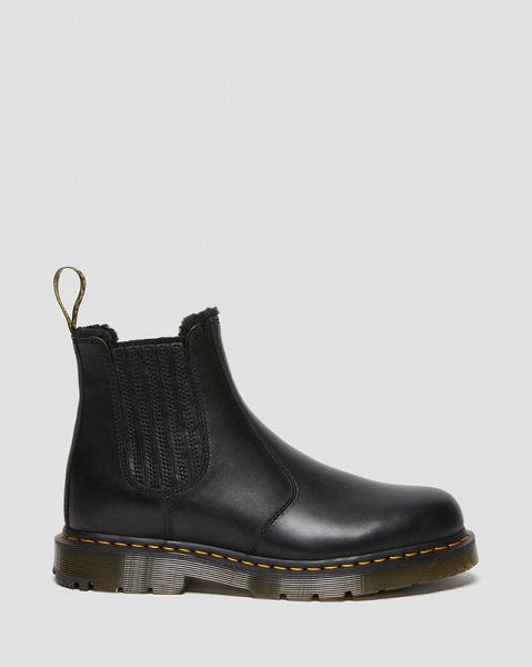 Dr Martens 2976 DM's Wintergrip Leather Men Chelsea Boots Black | USA-345217