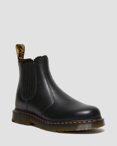 Dr Martens 2976 DM\'s Wintergrip Leather Men Chelsea Boots Black | USA-345217