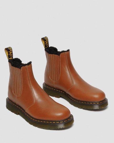 Dr Martens 2976 DM's Wintergrip Leather Men Chelsea Boots Brown | USA-457621