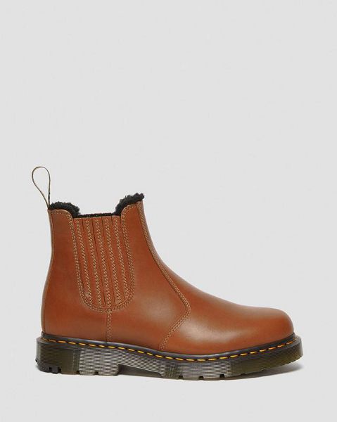 Dr Martens 2976 DM's Wintergrip Leather Men Chelsea Boots Brown | USA-457621