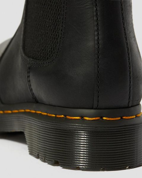 Dr Martens 2976 Faux Fur Lined Women Chelsea Boots Black | USA-693241