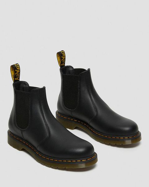 Dr Martens 2976 Nappa Leather Men Chelsea Boots Black | USA-940278