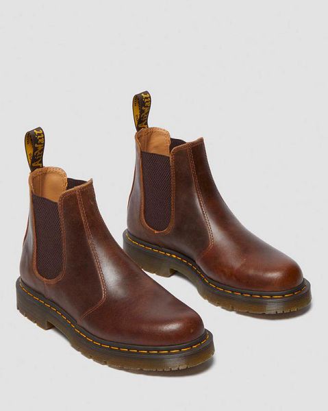 Dr Martens 2976 Slip Resistant Parker Life Shield Women Chelsea Boots Dark Brown | USA-295074