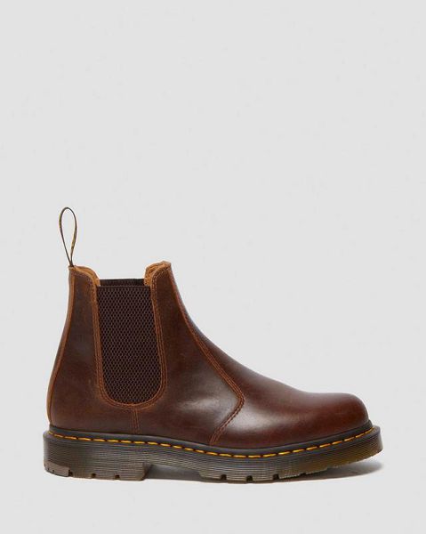 Dr Martens 2976 Slip Resistant Parker Life Shield Women Chelsea Boots Dark Brown | USA-295074