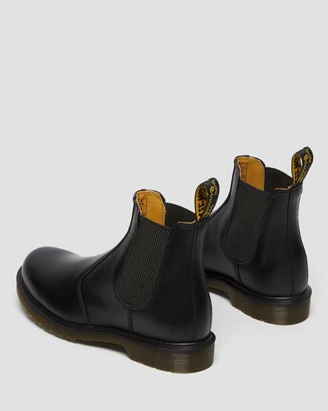 Dr Martens 2976 Smooth Leather Men Chelsea Boots Black | USA-234958