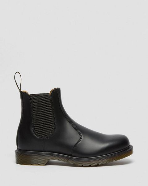 Dr Martens 2976 Smooth Leather Men Chelsea Boots Black | USA-234958