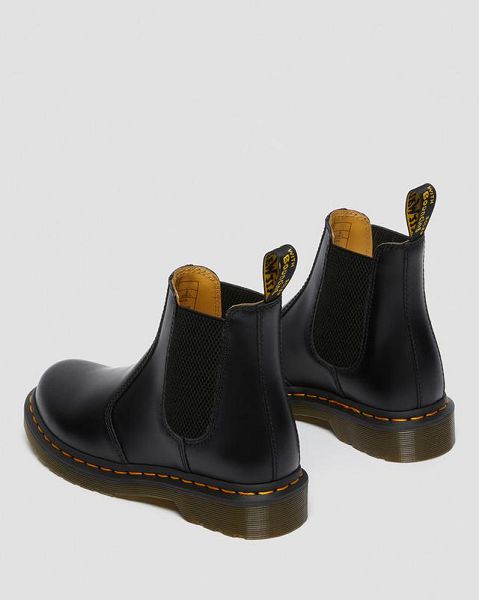 Dr Martens 2976 Smooth Leather Women Chelsea Boots Black | USA-241037