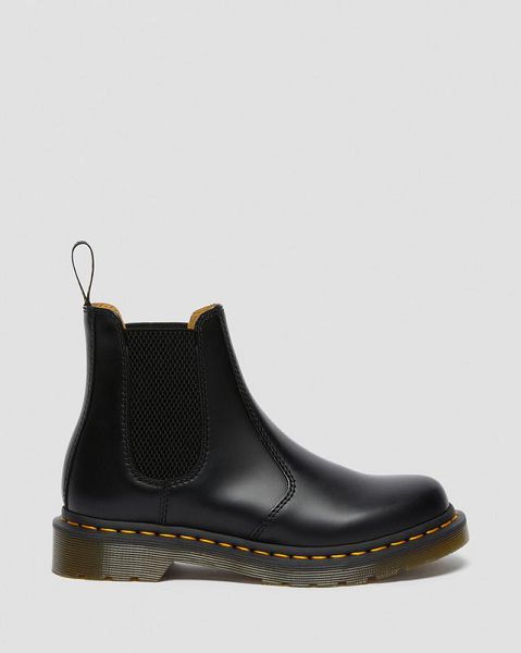 Dr Martens 2976 Smooth Leather Women Chelsea Boots Black | USA-241037