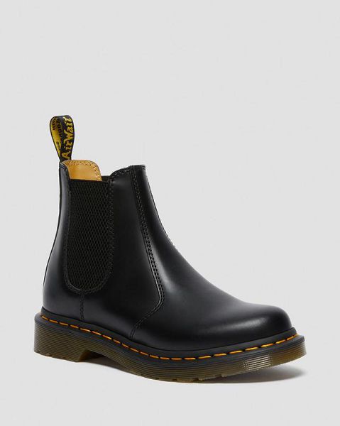 Dr Martens 2976 Smooth Leather Women Chelsea Boots Black | USA-241037