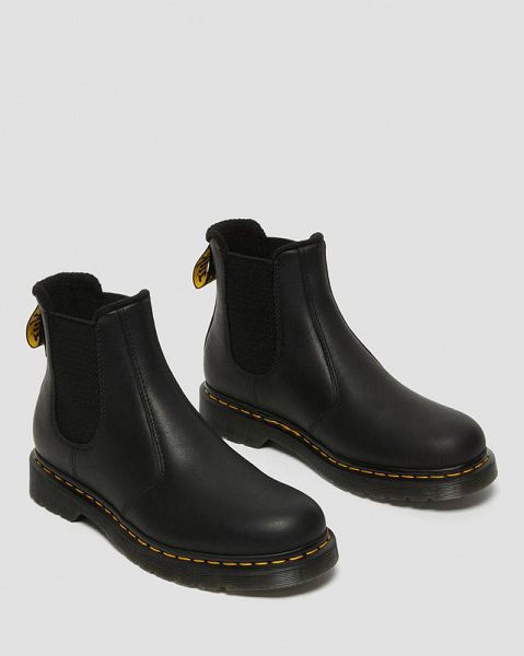 Dr Martens 2976 Warmwair Leather Men Chelsea Boots Black | USA-752036