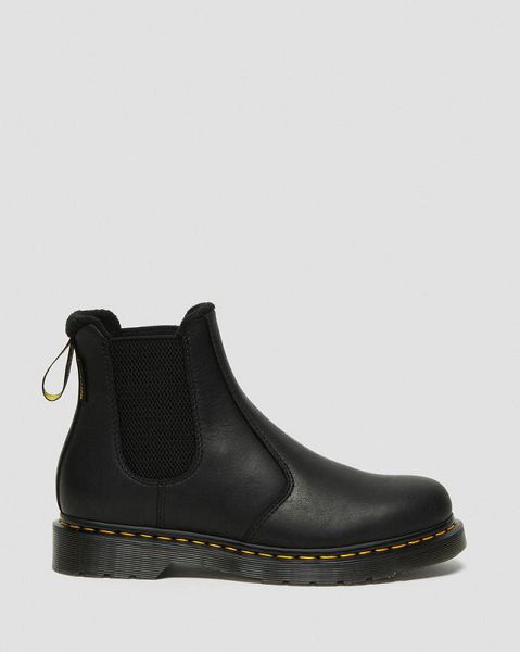 Dr Martens 2976 Warmwair Leather Men Chelsea Boots Black | USA-752036