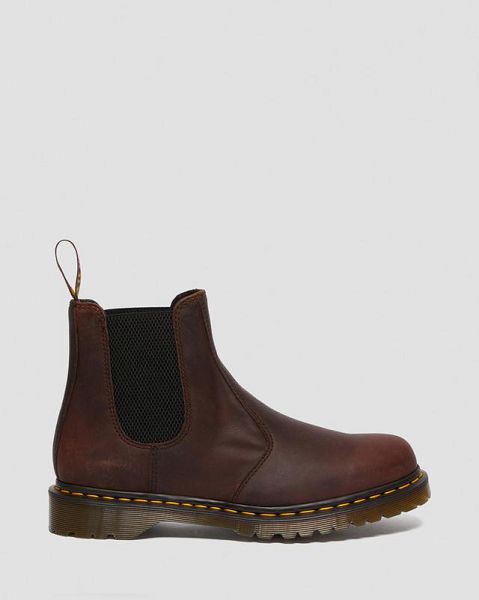 Dr Martens 2976 Waxed Full Grain Leather Women Chelsea Boots Brown | USA-374289