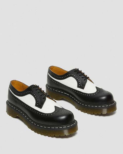 Dr Martens 3989 Bex Smooth Leather Men Brogue Shoes Black | USA-391240