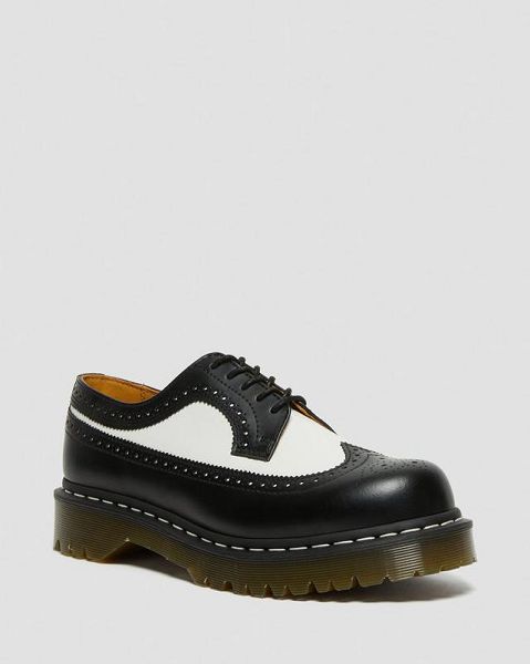 Dr Martens 3989 Bex Smooth Leather Men Brogue Shoes Black | USA-391240