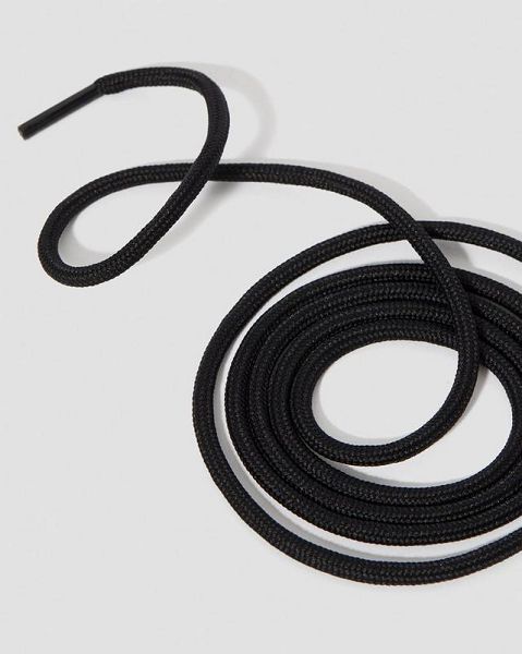 Dr Martens 47 Inch Round Shoe Laces Accessories 6-7 EYE Black | USA-312798