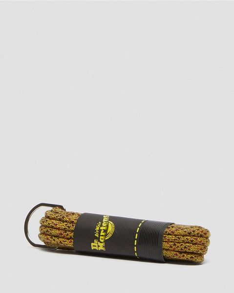 Dr Martens 55 Inch Round Marl Shoe Laces Accessories 8-10 EYE Yellow / Black | USA-563824