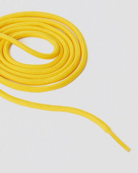 Dr Martens 55 Inch Round Shoe Laces Accessories 8-10 EYE Yellow | USA-985017