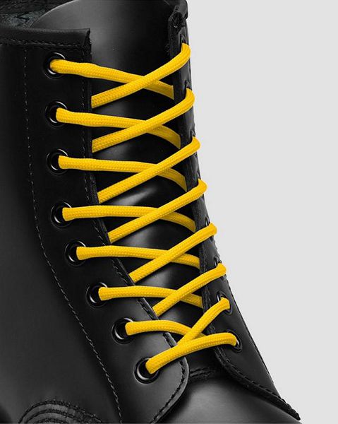 Dr Martens 55 Inch Round Shoe Laces Accessories 8-10 EYE Yellow | USA-985017