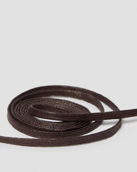 Dr Martens 55 Inch Waxed Flat Shoe Laces Accessories 8-10 EYE Brown | USA-138267