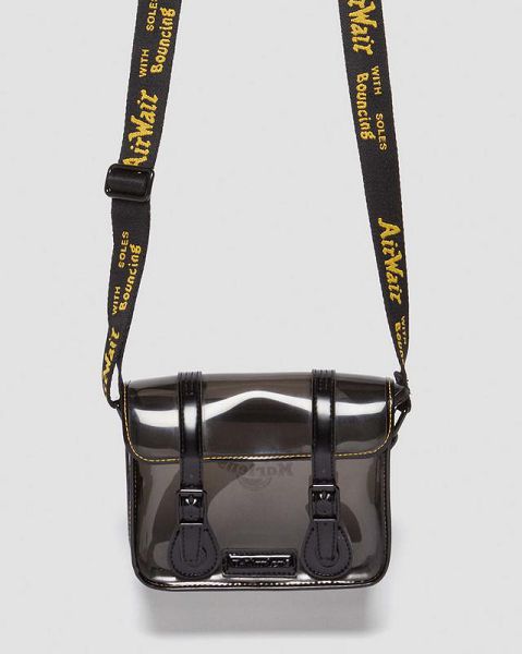 Dr Martens 7 Inch Transparent Accessories Crossbody Bags Black | USA-953807