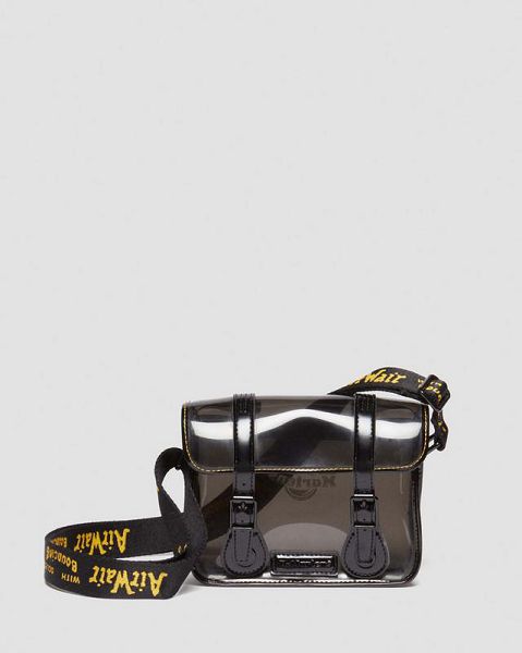 Dr Martens 7 Inch Transparent Accessories Crossbody Bags Black | USA-953807