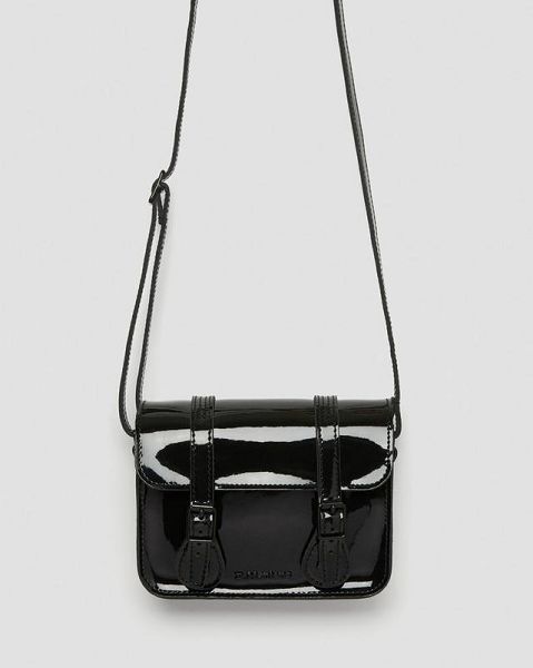 Dr Martens 7 inch Patent Leather Accessories Crossbody Bags Black | USA-905467