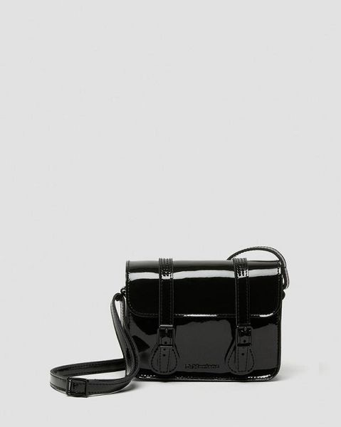 Dr Martens 7 inch Patent Leather Accessories Crossbody Bags Black | USA-905467