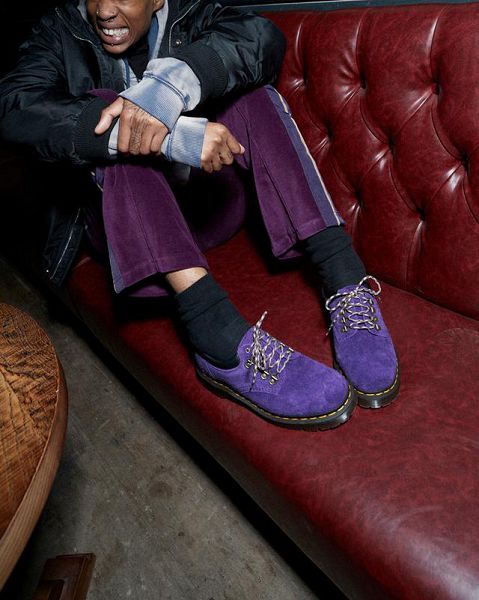 Dr Martens 8053 Ben Suede Men Casual Shoes Purple | USA-341287