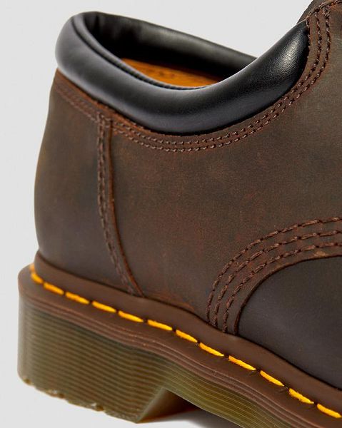 Dr Martens 8053 Crazy Horse Leather Men Casual Shoes Dark Brown | USA-582647