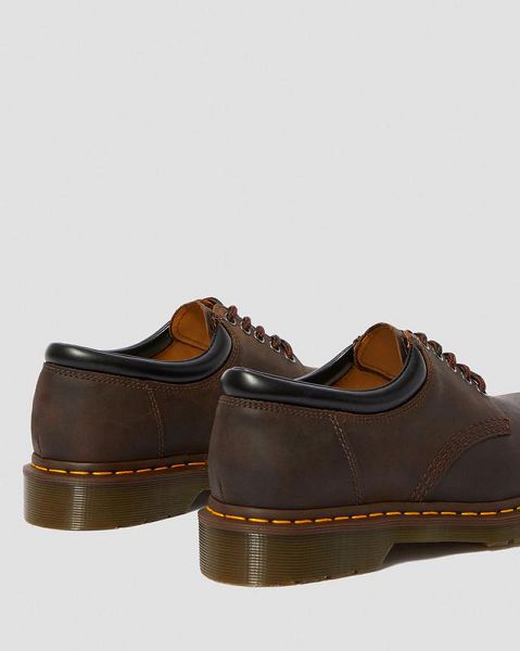 Dr Martens 8053 Crazy Horse Leather Men Casual Shoes Dark Brown | USA-582647