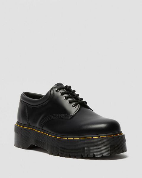 Dr Martens 8053 Leather Platform Men Casual Shoes Black | USA-971806