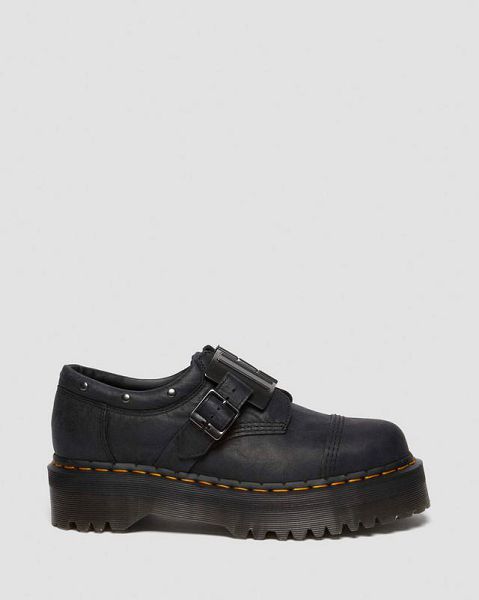 Dr Martens 8053 Quad Hinge Platform Men Casual Shoes Black / Yellow | USA-62731