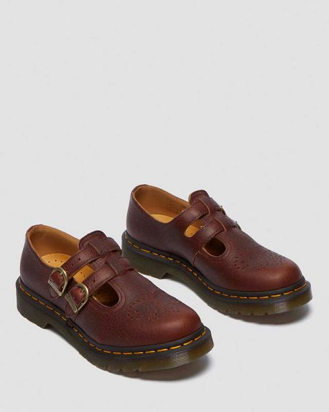 Dr Martens 8065 Ambassador Women Mary Jane Shoes Brown | USA-938572