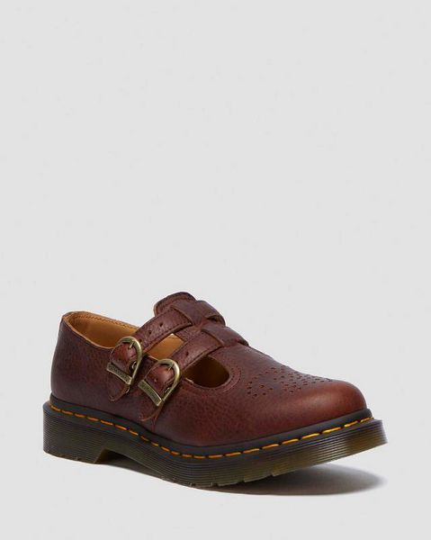 Dr Martens 8065 Ambassador Women Mary Jane Shoes Brown | USA-938572