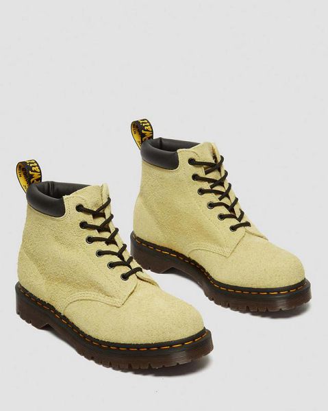 Dr Martens 939 Ben Suede Padded Collar Men Lace Up Boots Yellow | USA-215683