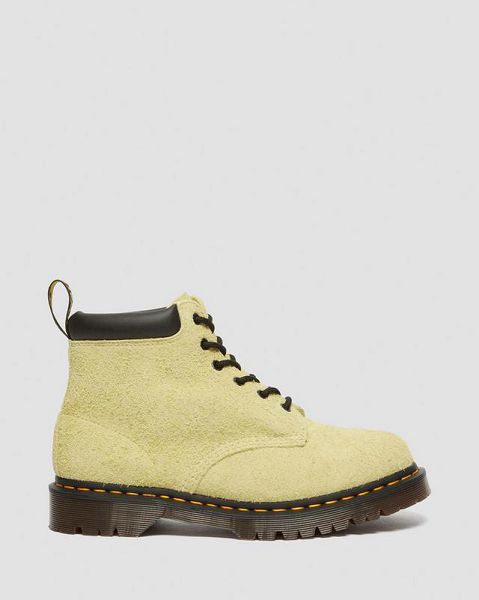 Dr Martens 939 Ben Suede Padded Collar Men Lace Up Boots Yellow | USA-215683