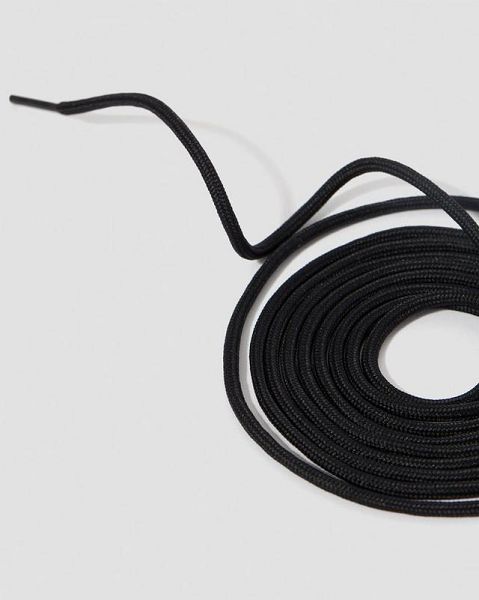 Dr Martens 95 Inch Round Shoe Laces Accessories 18-20 EYE Black | USA-507489