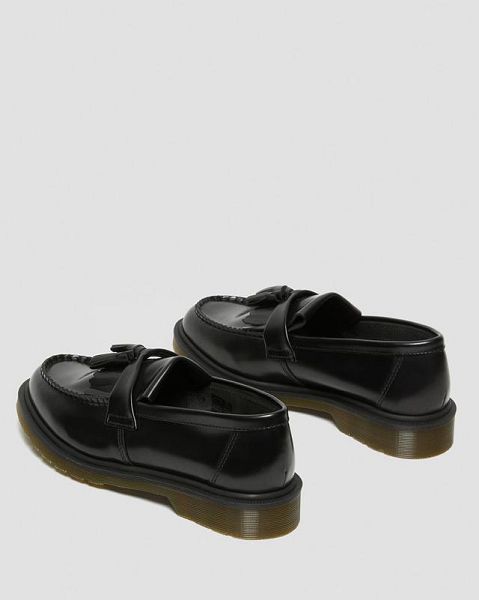 Dr Martens Adrian Smooth Leather Tassel Women Loafers Black | USA-507438