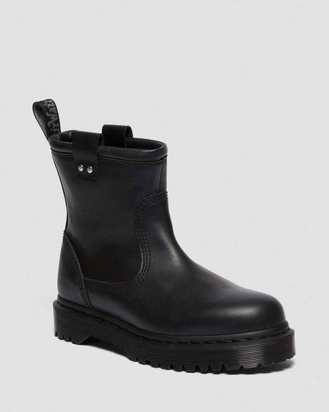 Dr Martens Anistone Lo Leather Men Biker Boots Black | USA-410528