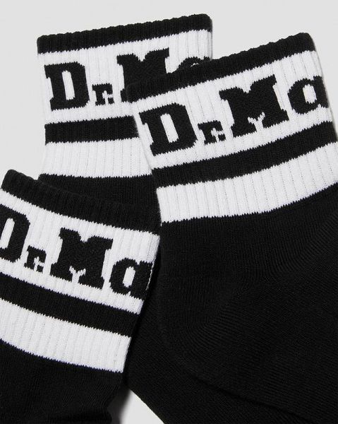 Dr Martens Athletic Logo Cotton Blend Short 3-Pack Accessories Socks Black | USA-859032