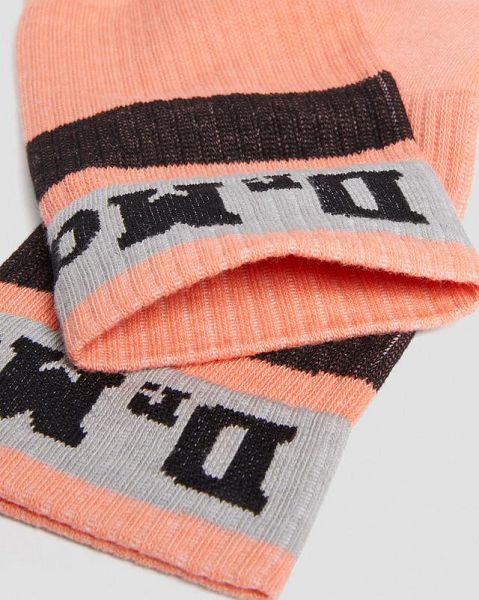 Dr Martens Athletic Logo Organic Cotton Blend Men Socks Coral | USA-205613