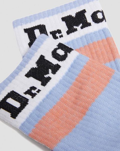 Dr Martens Athletic Logo Organic Cotton Blend Men Socks Blue | USA-524981