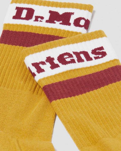 Dr Martens Athletic Logo Organic Cotton Blend Accessories Socks Yellow | USA-286013