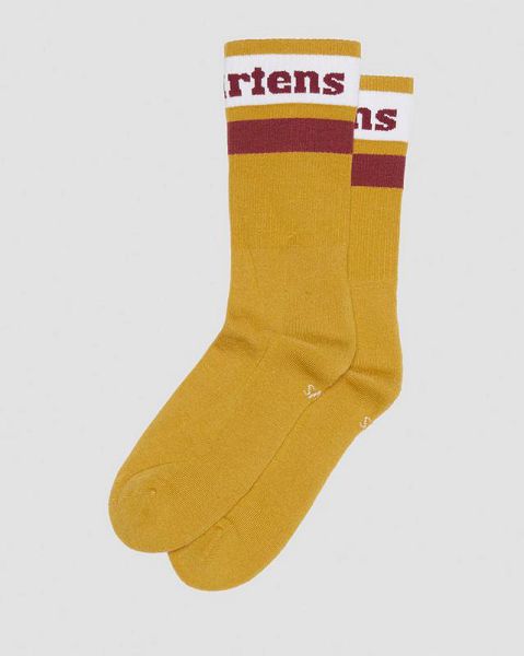 Dr Martens Athletic Logo Organic Cotton Blend Accessories Socks Yellow | USA-286013