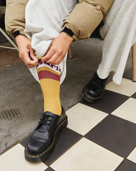 Dr Martens Athletic Logo Organic Cotton Blend Accessories Socks Yellow | USA-286013