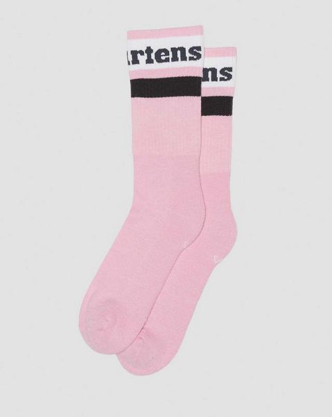 Dr Martens Athletic Logo Organic Cotton Blend Accessories Socks Pink | USA-215436