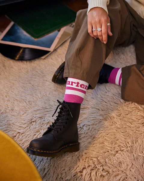 Dr Martens Athletic Logo Organic Cotton Blend Accessories Socks Pink | USA-825043