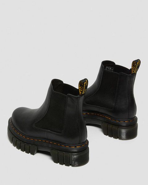 Dr Martens Audrick Nappa Leather Platform Women Chelsea Boots Black | USA-684530